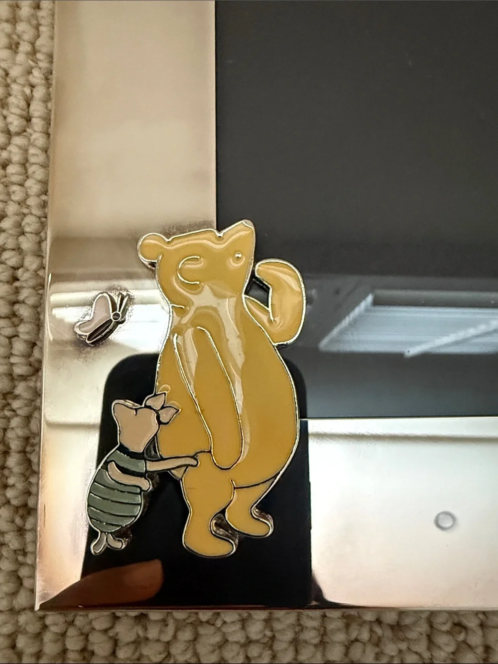 Vintage Lunt Winnie the Pooh Silver Picture Frame -